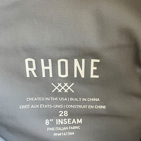 Rhone Shorts Mens 28 Grey Resort Smoked Pearl Stretch Italian Quick Dry UPF 50 - Picture 5 of 10